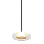Stephord Pendant - Metallic Brass / Clear