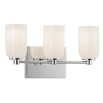 Nola Bathroom Vanity Light - Chrome / Glossy Opal