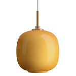 VL45 Radiohus Pendant - Brass / Amber