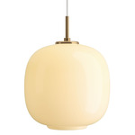 VL45 Radiohus Pendant - Brass / Pale Yellow