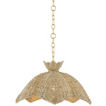 Solie Pendant - Aged Brass / Natural