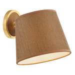 Abeni Wall Sconce - Aged Brass / Natural