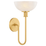 Aster Wall Sconce - Aged Brass / Cloud