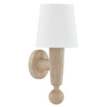 Nola Wall Sconce - Whitewash / White Linen