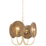 Ashby Chandelier - Aged Brass / Natural