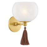 Niya Wall Sconce - Aged Brass / Cloud