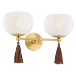 Niya Wall Sconce - Aged Brass / Cloud