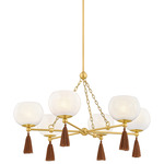 Niya Chandelier - Aged Brass / Cloud
