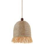 Sheri Pendant - Aged Brass / Natural