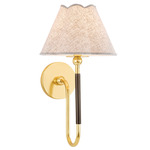 Janie Wall Sconce - Aged Brass / Natural Linen