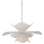 Amanda Chandelier - Aged Brass / White