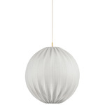 Arabella Pendant - Aged Brass / Natural Linen