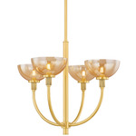 Eva Chandelier - Aged Brass / Light Bronze