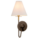 Polly Wall Sconce - Bronze / White Linen