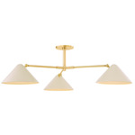 Sonja Semi Flush Ceiling Light - Aged Brass