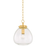 Della Pendant - Aged Brass / Clear