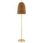 Beatrice Floor Lamp - Aged Brass / Natural