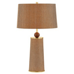 January Table Lamp - Aged Brass / Natural
