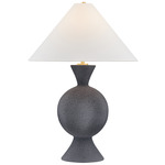 Zadeh Table Lamp - Pale Midnight / White Linen
