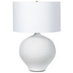 Arlo Table Lamp - White / Natural Linen
