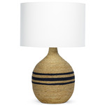 Maren Table Lamp - Natural / Navy / White