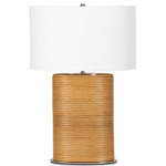 Resort Bedside Table Lamp - Bamboo / White