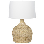 Campagna Table Lamp - Rattan / White
