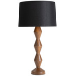 Crew Wood Table Lamp - Brown / Black