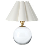 Giorgio Table Lamp - Crystal / Natural Brass / White