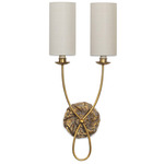 Domonique Wall Sconce - Antique Gold / White