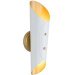 Vest Wall Sconce - Natural Brass / White