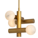 Dion Pendant - Natural Brass / Alabaster