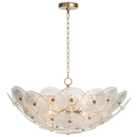 Holly Chandelier - Natural Brass / Clear