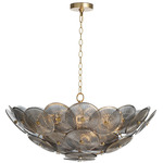 Holly Chandelier - Natural Brass / Smoke