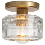 Bijoux Ceiling Light - Natural Brass / Clear