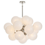 Shine Chandelier - Polished Nickel / Swirl
