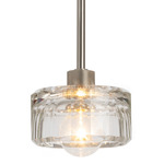 Bijoux Pendant - Polished Nickel / Clear