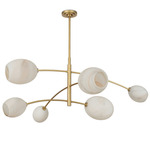 Artemis Chandelier - Natural Brass / Alabaster