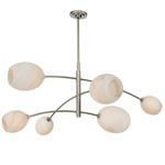 Artemis Chandelier - Polished Nickel / Alabaster