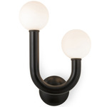 Happy Outdoor Wall Light - Black / White