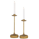 Clove Candle Holder Set - Antique Gold Leaf