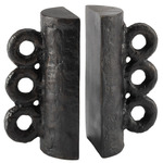 Chandra Bookend Set - Blackened Zinc
