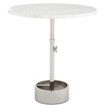 Myles Accent Table - Polished Nickel / Marble