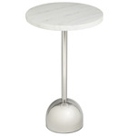 Arthur Accent Table - Polished Nickel / Marble