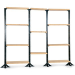 Eureka Shelving Unit - Blackened Iron / White Oak