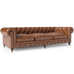 Chesterfield Sofa - Antique Brass / Brown