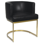 Owen Dining Chair - Brass / Black