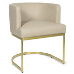Owen Dining Chair - Brass / Cappuccino