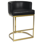 Owen Stool - Brass / Black
