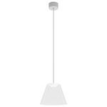 Dina Pendant - Matte White / Transparent